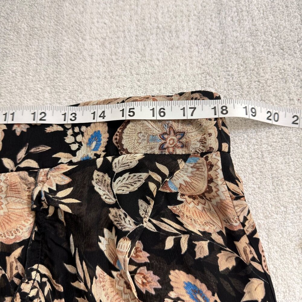 NWT Sézane Carolina Floral Black Skirt Size 46 100% Viscose Made In Portugal - Picture 9 of 13